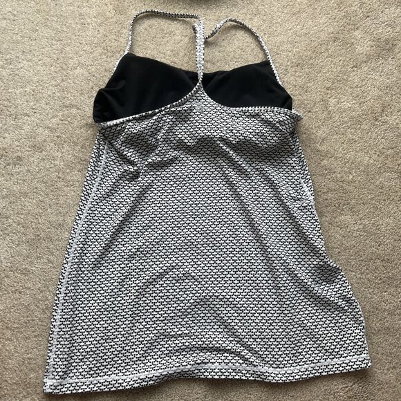 Lululemon Tank Top Womens 10 Power Pose Racerback Yoga Gym Monochromic White - Picture 7 of 8
